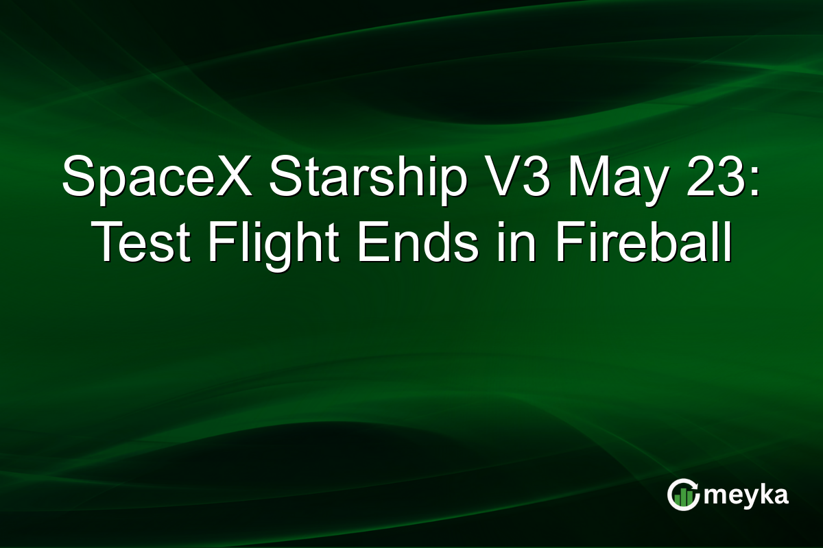 SpaceX Starship V3 May 23: Test Flight Ends in Fireball