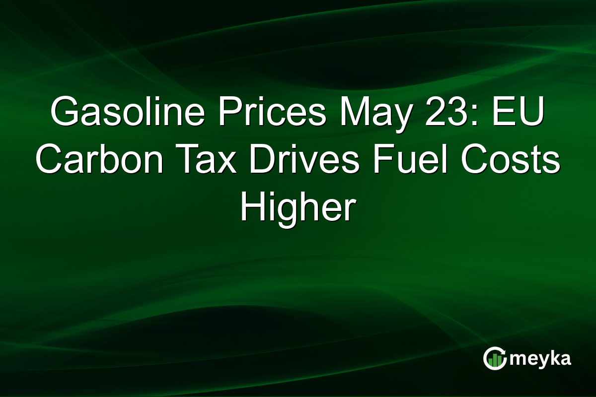 Gasoline Prices May 23: EU Carbon Tax Drives Fuel Costs Higher