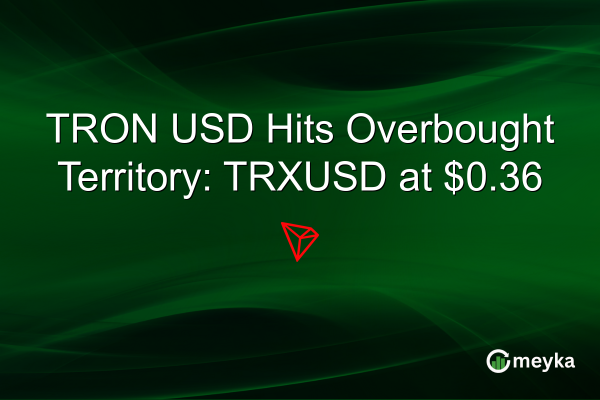 TRON USD Hits Overbought Territory: TRXUSD at $0.36