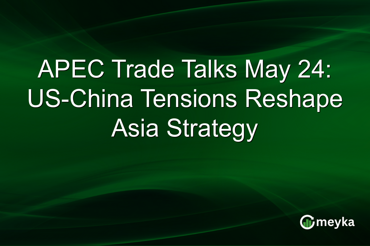 APEC Trade Talks May 24: US-China Tensions Reshape Asia Strategy