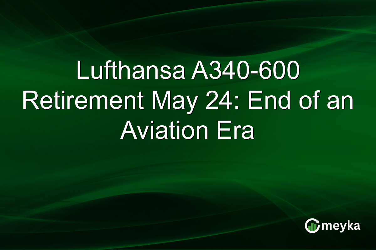 Lufthansa A340-600 Retirement May 24: End of an Aviation Era