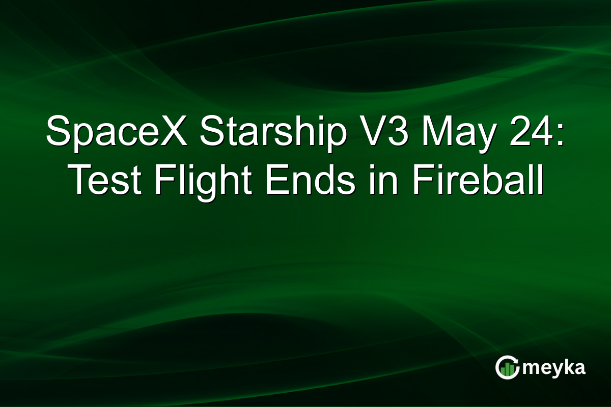 SpaceX Starship V3 May 24: Test Flight Ends in Fireball