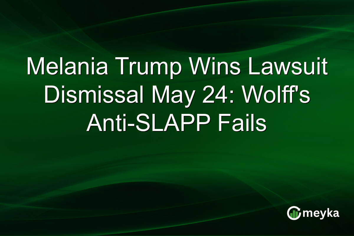 Melania Trump Wins Lawsuit Dismissal May 24: Wolff’s Anti-SLAPP Fails