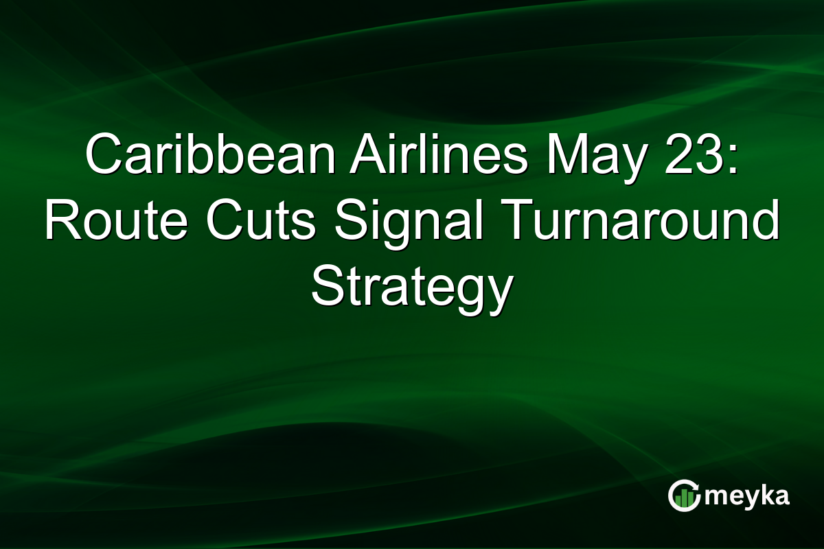 Caribbean Airlines May 23: Route Cuts Signal Turnaround Strategy