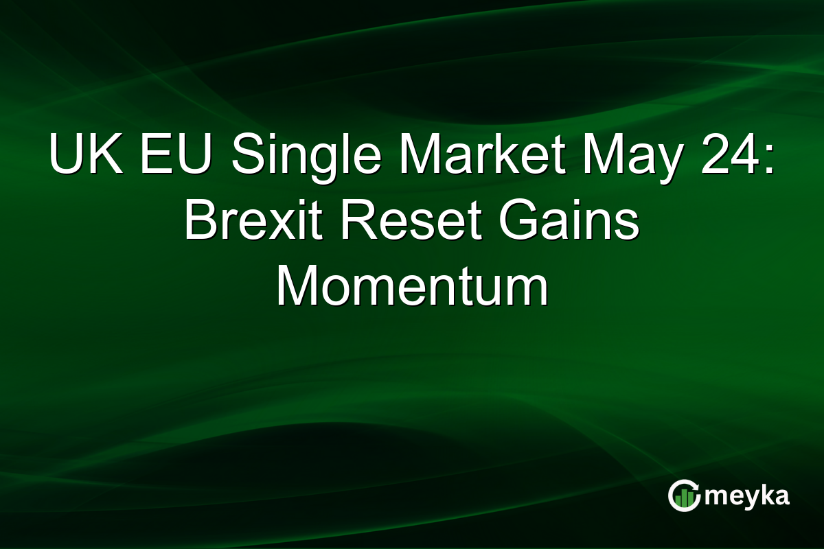UK EU Single Market May 24: Brexit Reset Gains Momentum