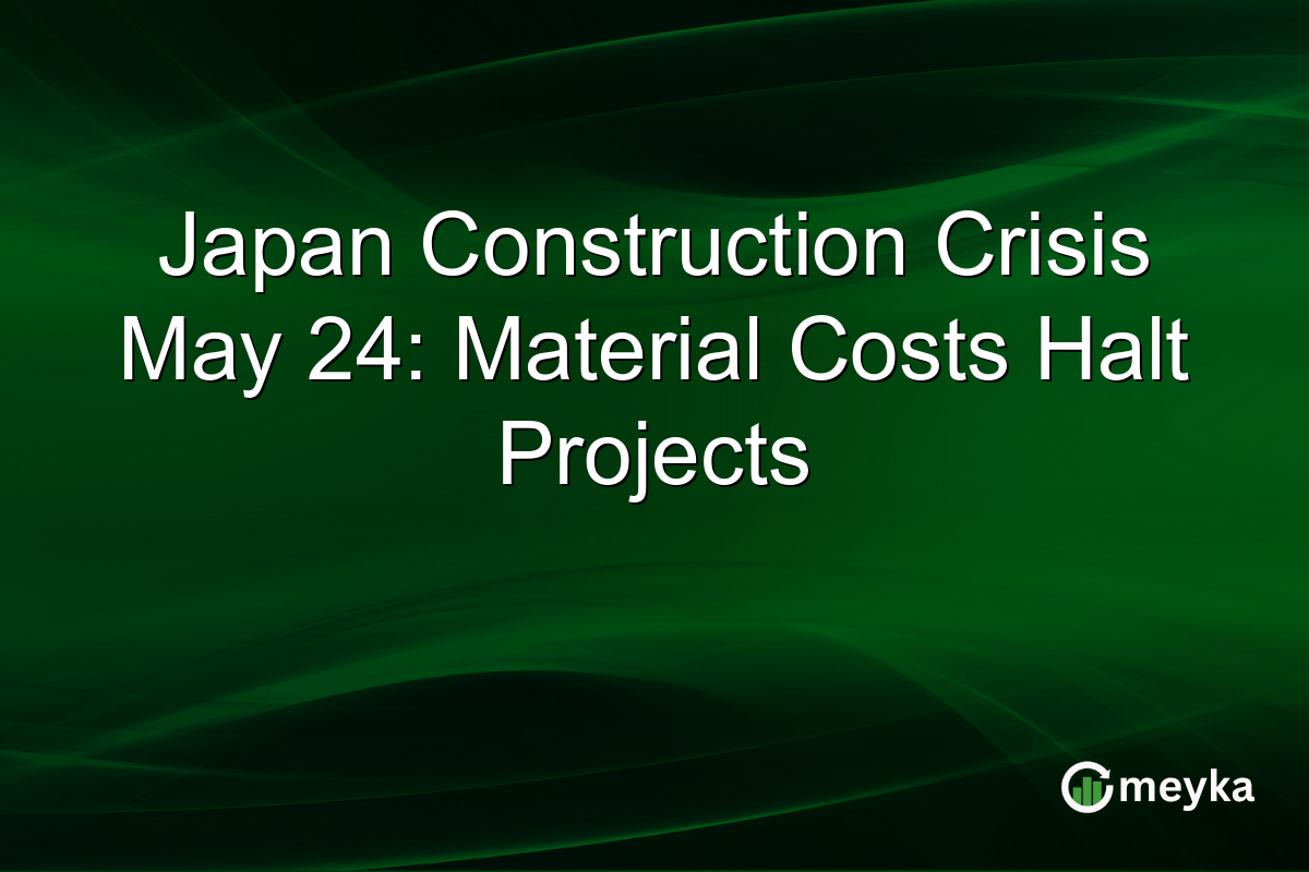 Japan Construction Crisis May 24: Material Costs Halt Projects