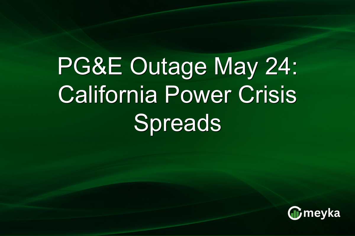PG&E Outage May 24: California Power Crisis Spreads