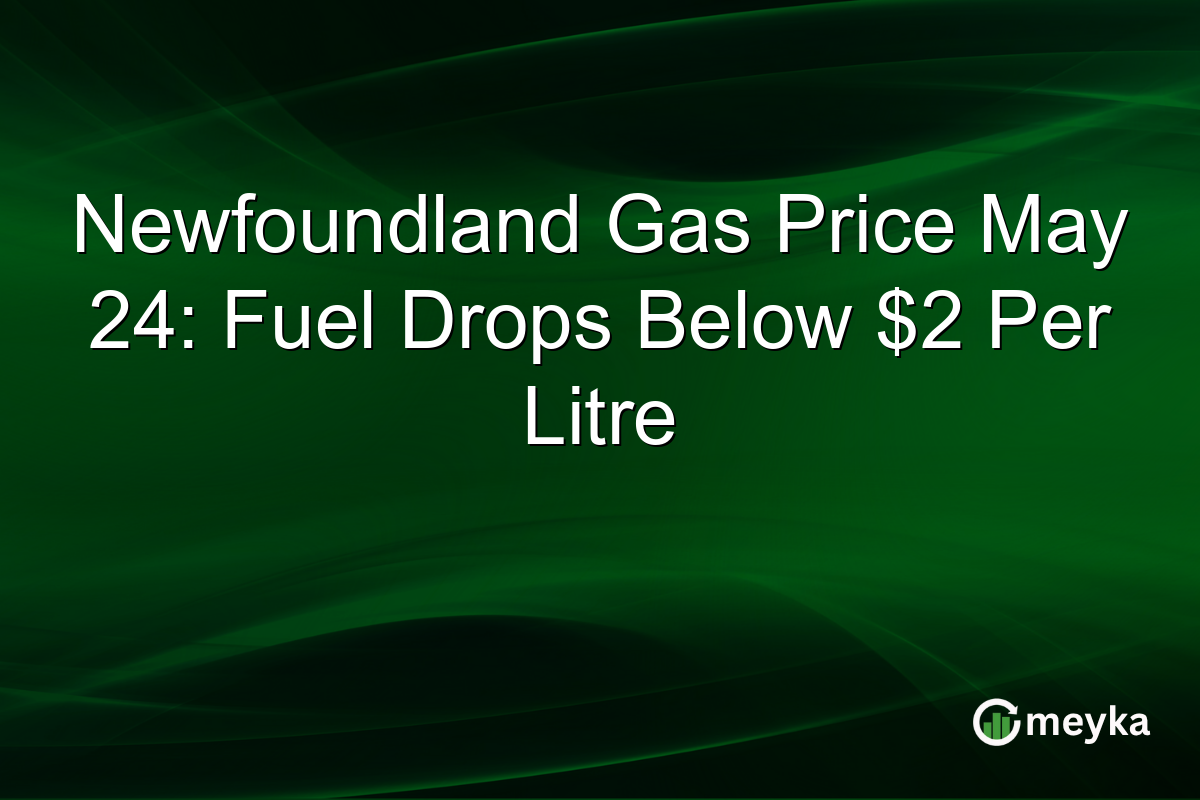 Newfoundland Gas Price May 24: Fuel Drops Below $2 Per Litre