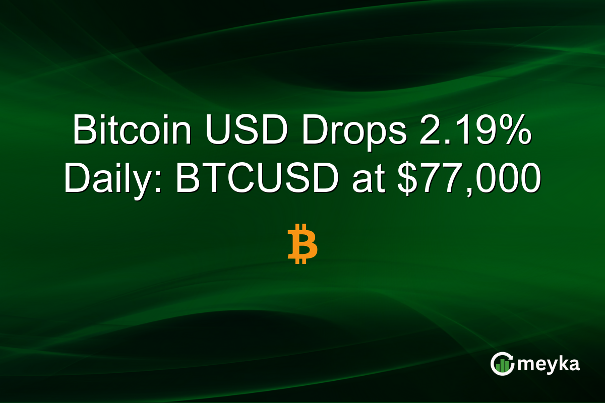 Bitcoin USD Drops 2.19% Daily: BTCUSD at $77,000