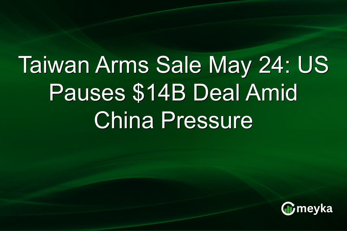 Taiwan Arms Sale May 24: US Pauses $14B Deal Amid China Pressure