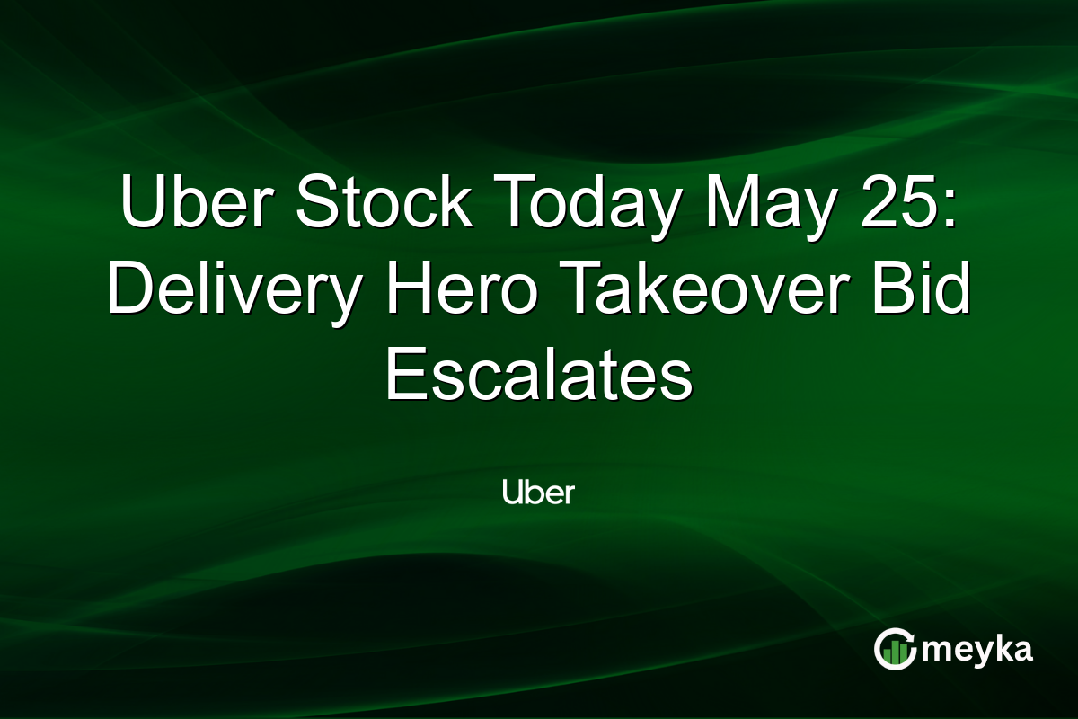 Uber Stock Today May 25: Delivery Hero Takeover Bid Escalates