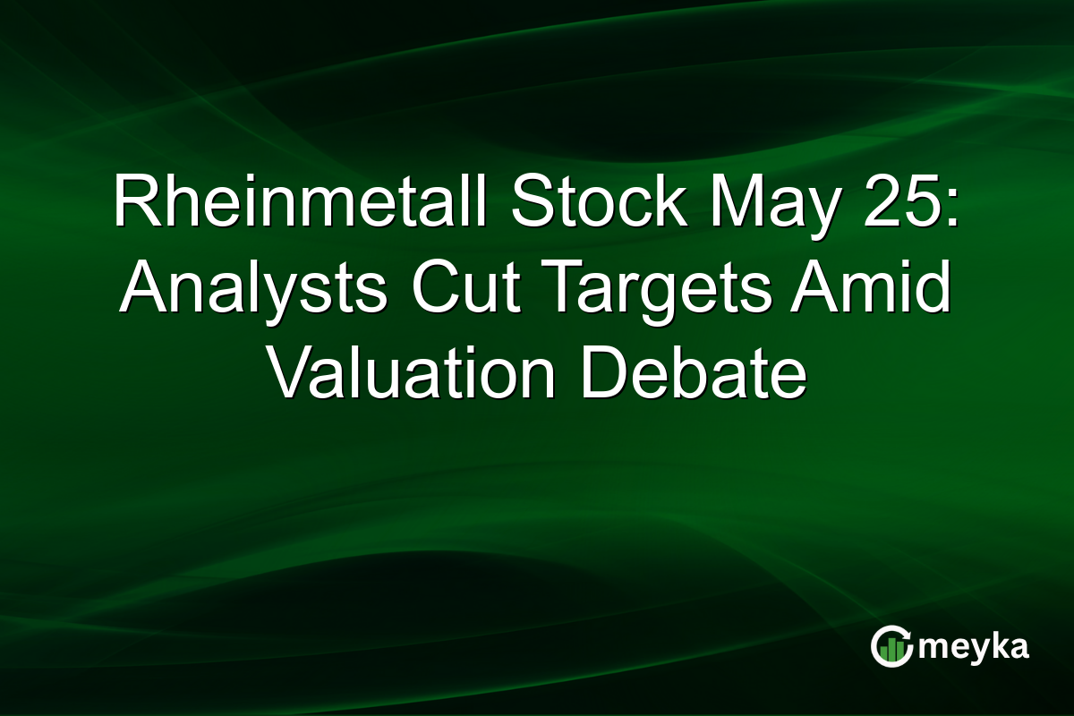 Rheinmetall Stock May 25: Analysts Cut Targets Amid Valuation Debate