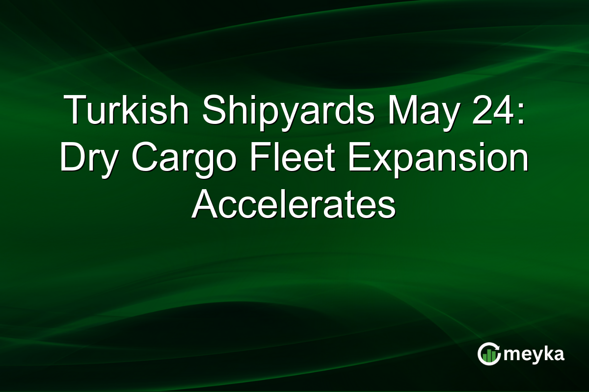 Turkish Shipyards May 24: Dry Cargo Fleet Expansion Accelerates