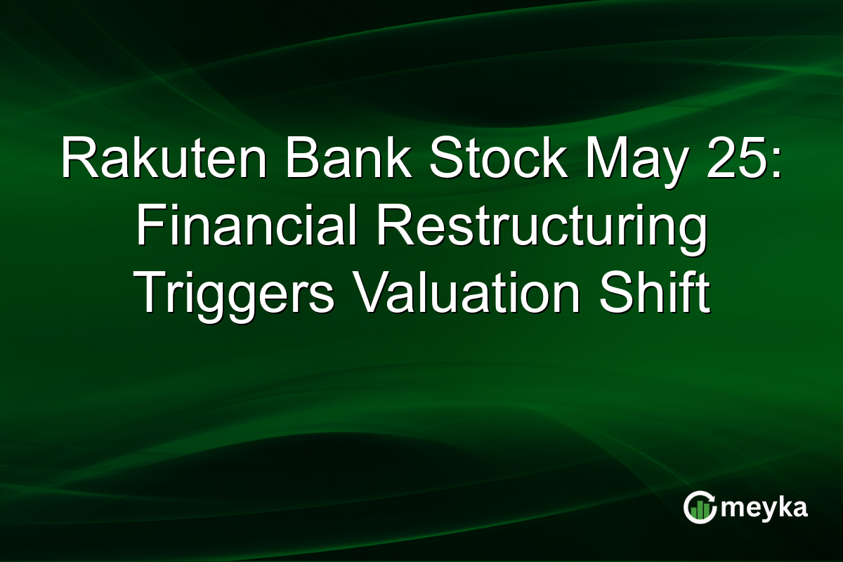 Rakuten Bank Stock May 25: Financial Restructuring Triggers Valuation Shift