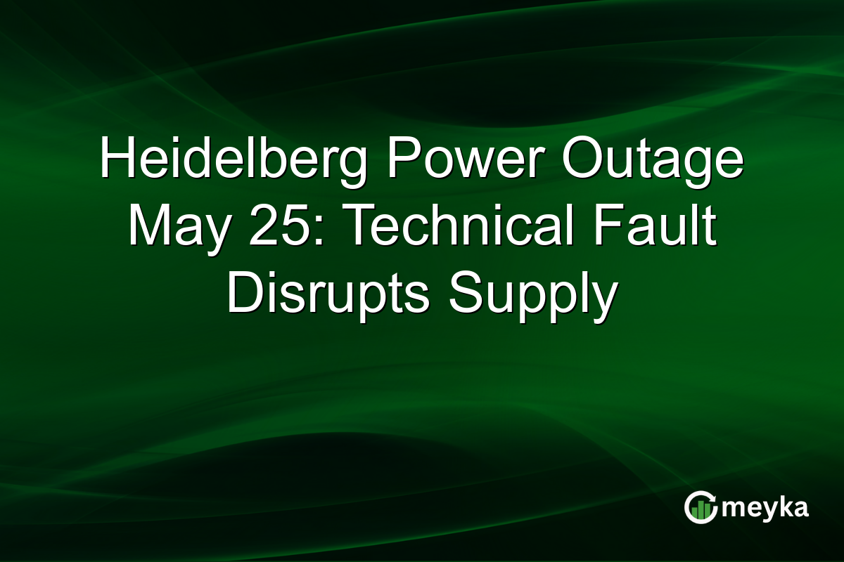 Heidelberg Power Outage May 25: Technical Fault Disrupts Supply
