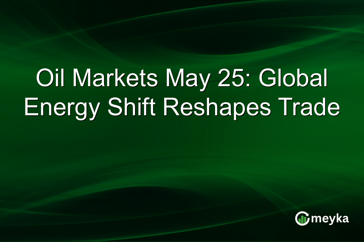 Oil Markets May 25: Global Energy Shift Reshapes Trade