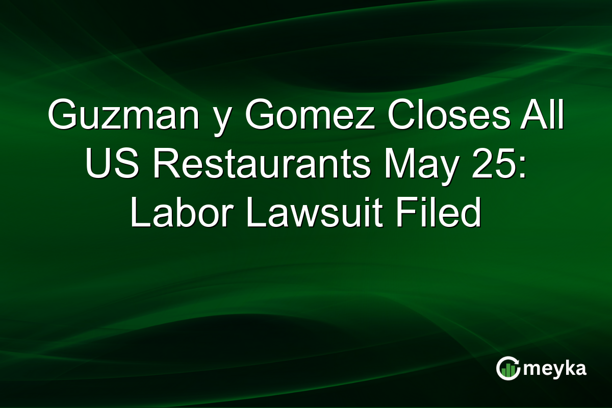 Guzman y Gomez Closes All US Restaurants May 25: Labor Lawsuit Filed