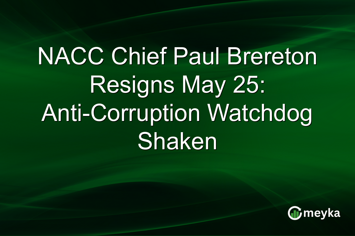 NACC Chief Paul Brereton Resigns May 25: Anti-Corruption Watchdog Shaken