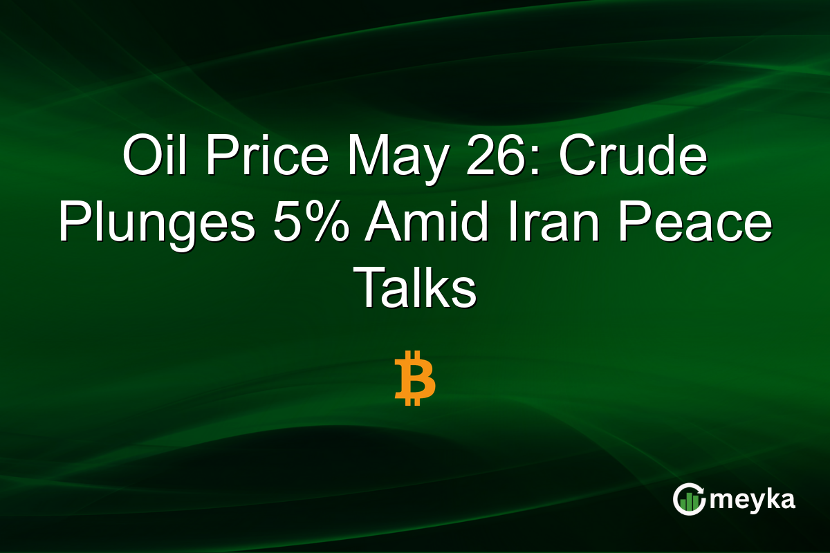 Oil Price May 26: Crude Plunges 5% Amid Iran Peace Talks