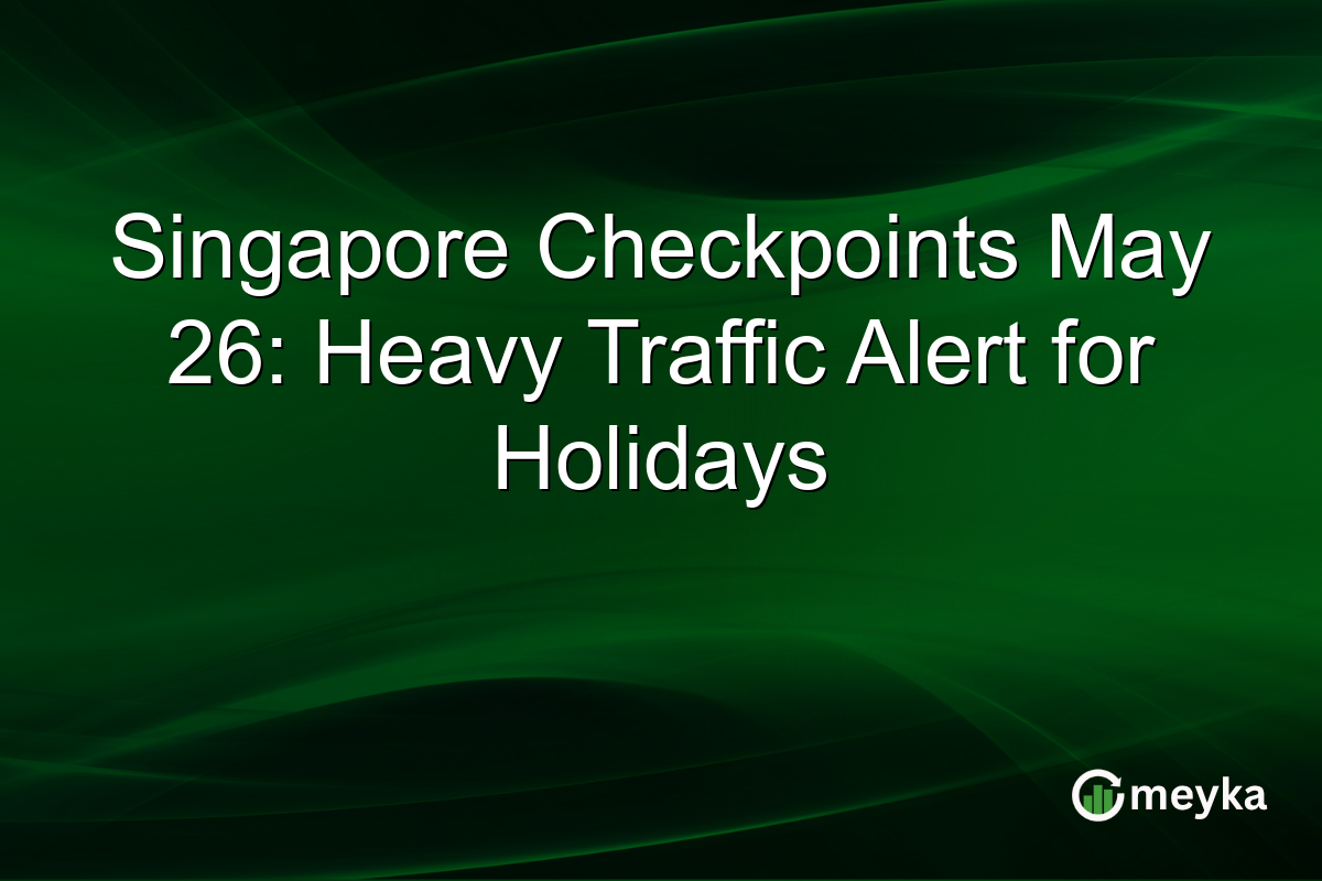 Singapore Checkpoints May 26: Heavy Traffic Alert for Holidays