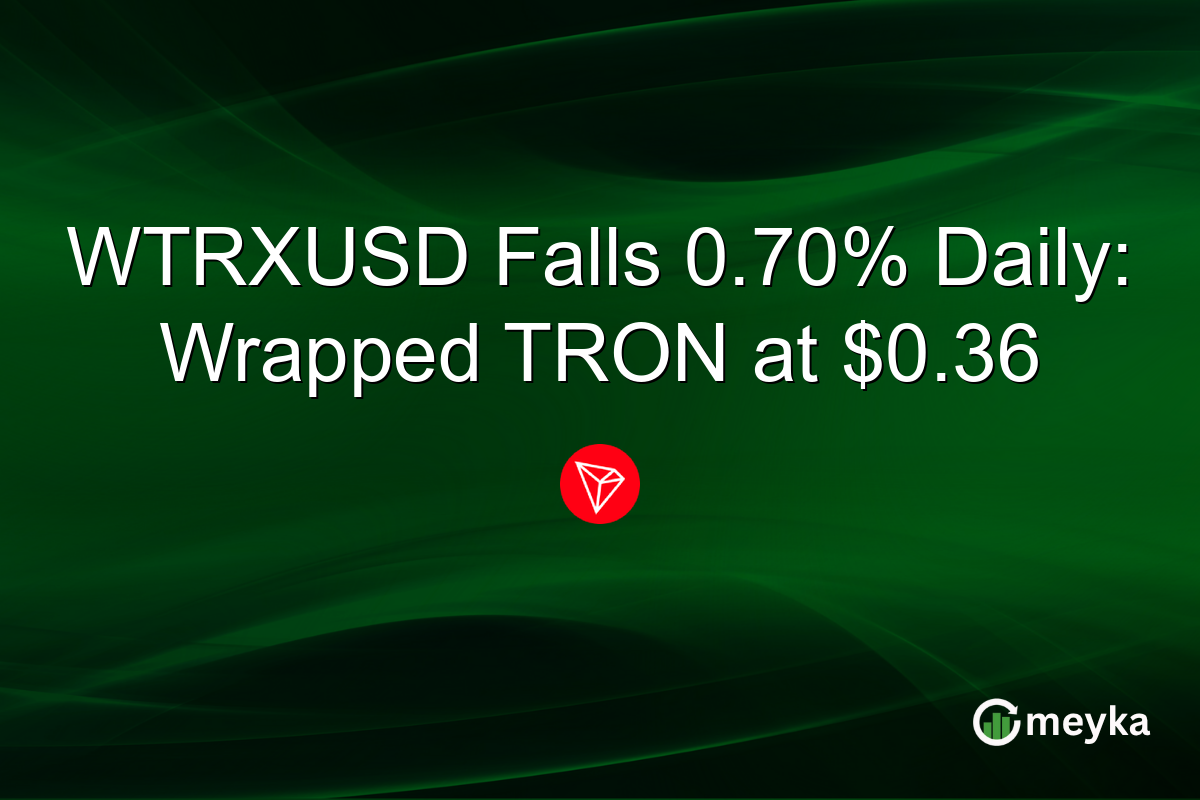 WTRXUSD Falls 0.70% Daily: Wrapped TRON at $0.36