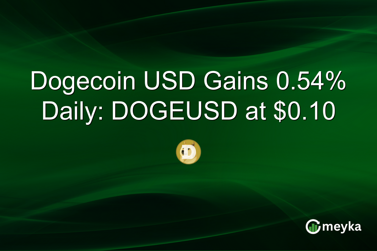 Dogecoin USD Gains 0.54% Daily: DOGEUSD at $0.10