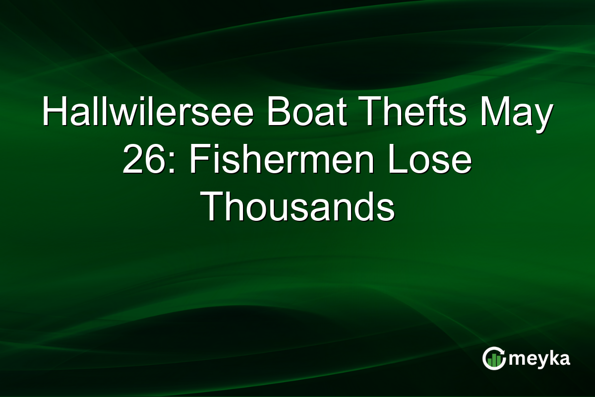 Hallwilersee Boat Thefts May 26: Fishermen Lose Thousands