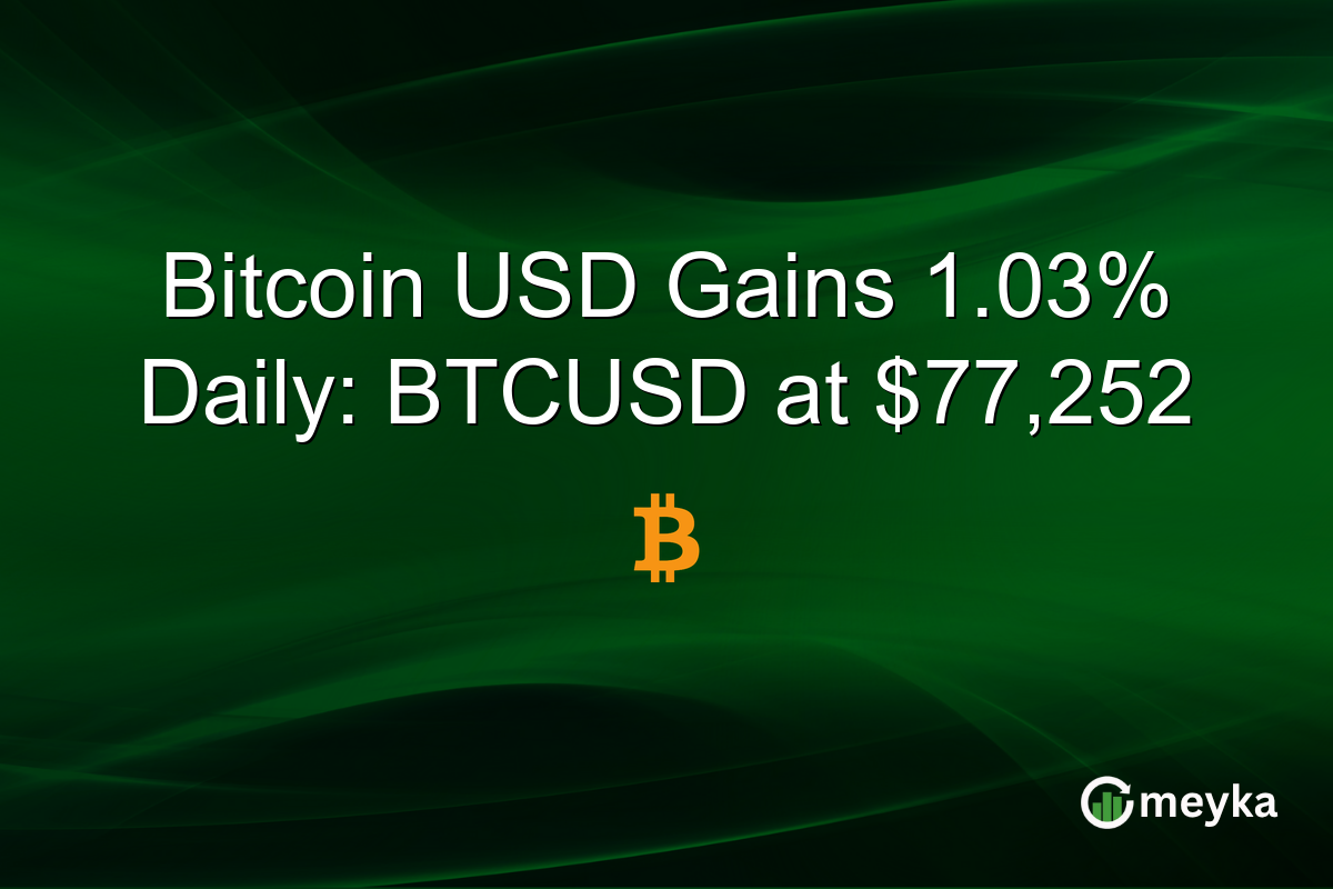 Bitcoin USD Gains 1.03% Daily: BTCUSD at $77,252