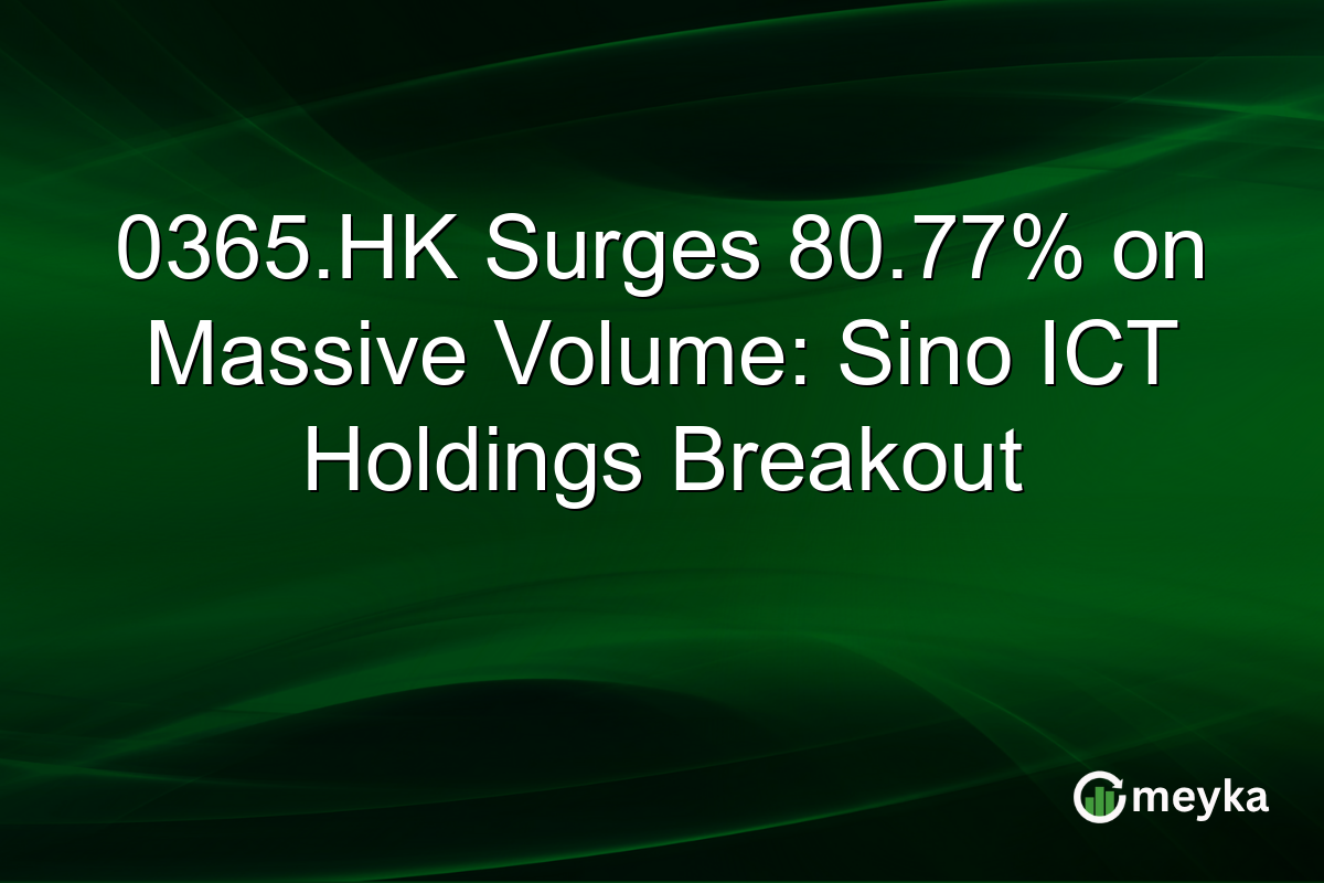 0365.HK Surges 80.77% on Massive Volume: Sino ICT Holdings Breakout
