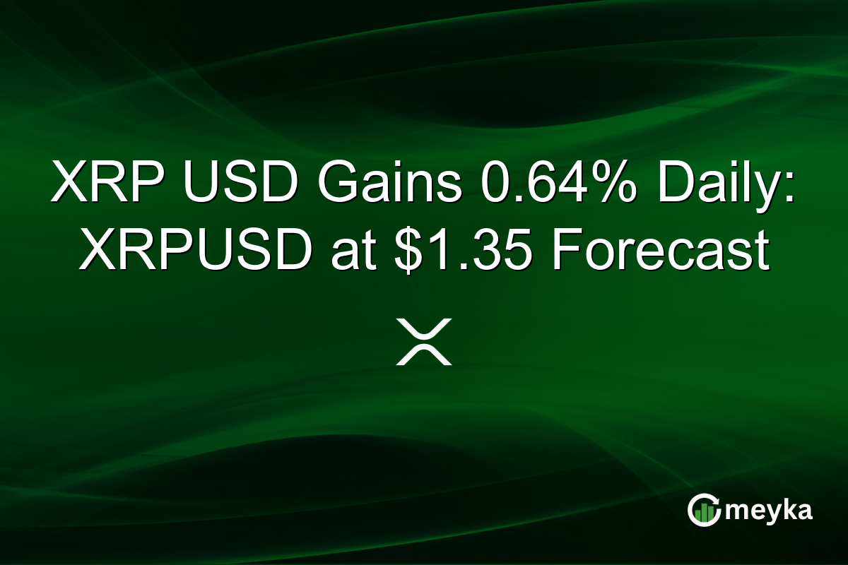 XRP USD Gains 0.64% Daily: XRPUSD at $1.35 Forecast