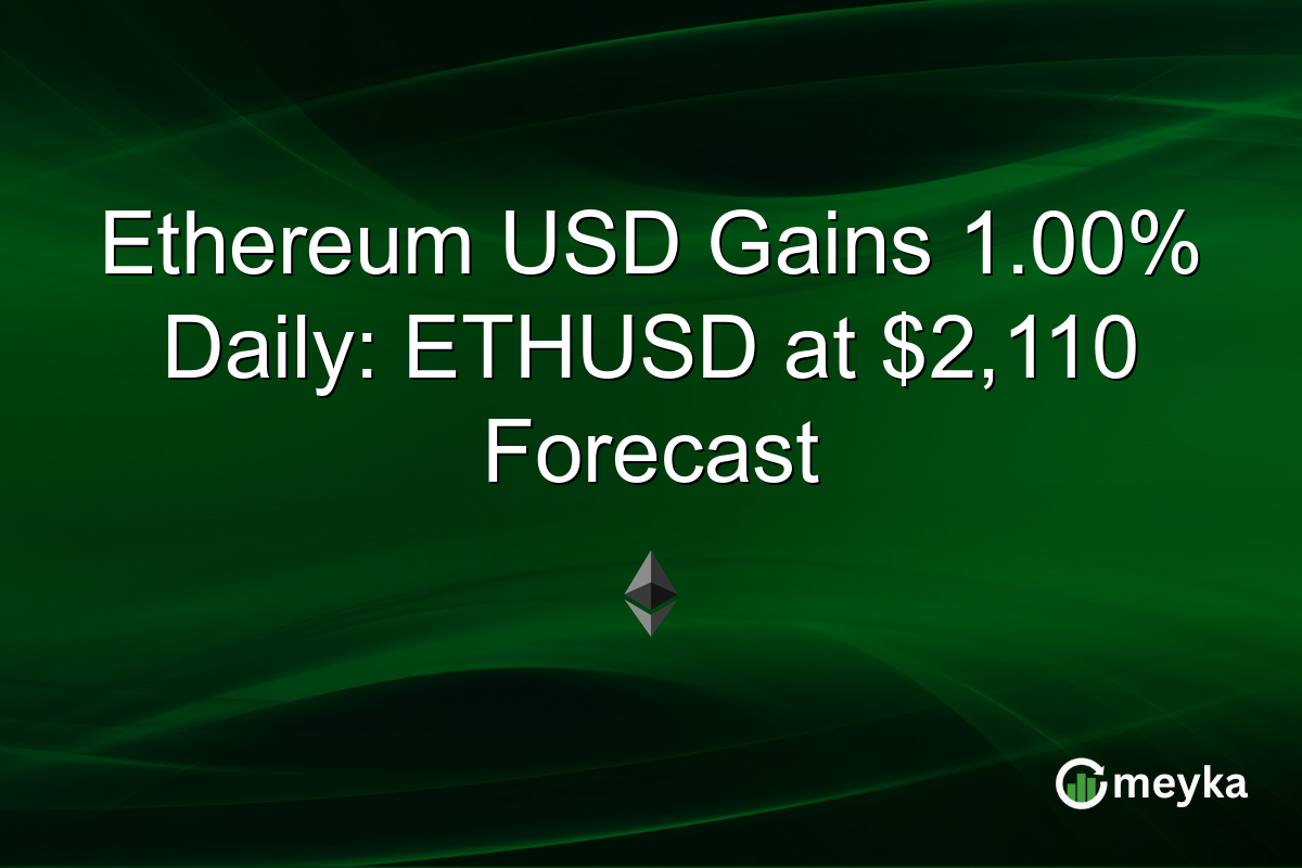 Ethereum USD Gains 1.00% Daily: ETHUSD at $2,110 Forecast