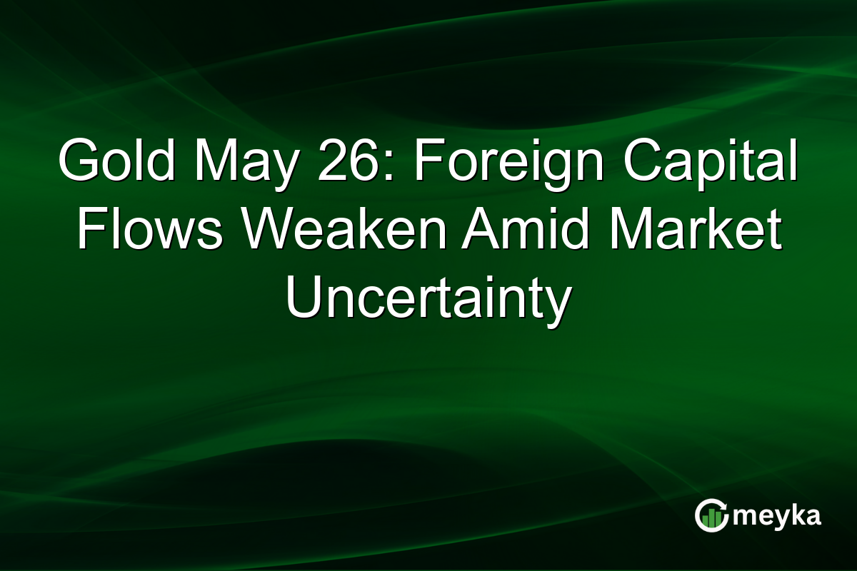 Gold May 26: Foreign Capital Flows Weaken Amid Market Uncertainty