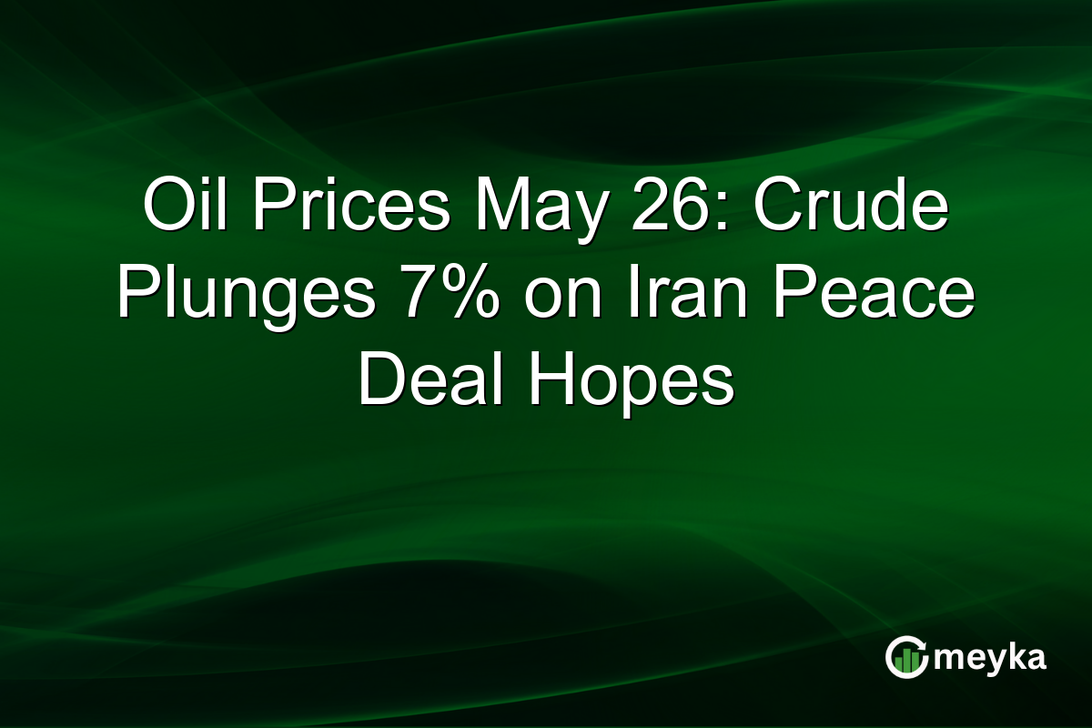 Oil Prices May 26: Crude Plunges 7% on Iran Peace Deal Hopes