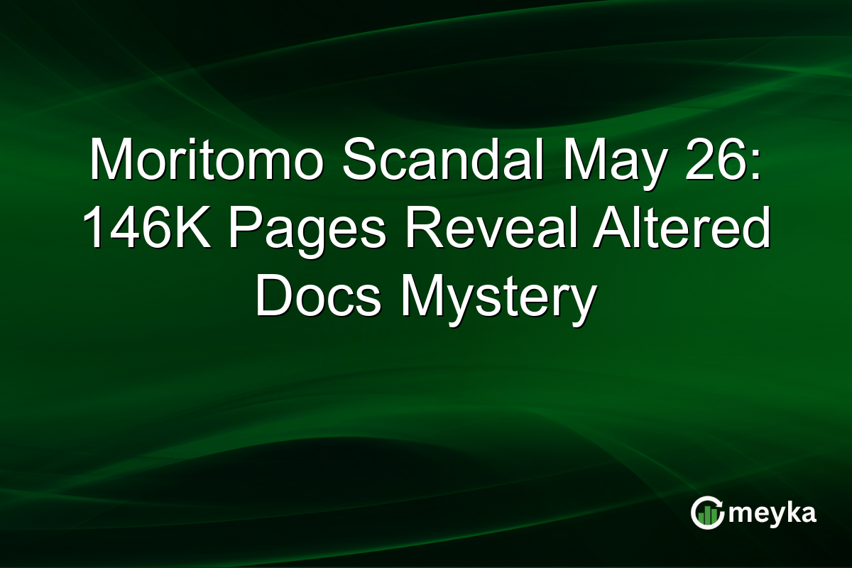 Moritomo Scandal May 26: 146K Pages Reveal Altered Docs Mystery