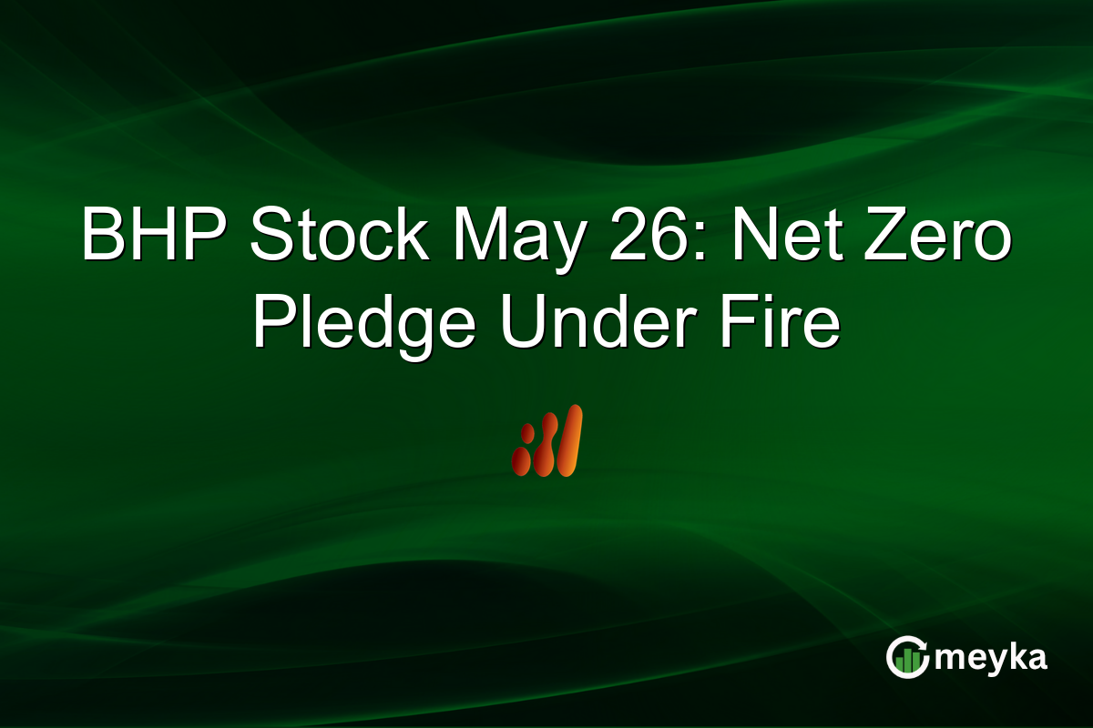 BHP Stock May 26: Net Zero Pledge Under Fire