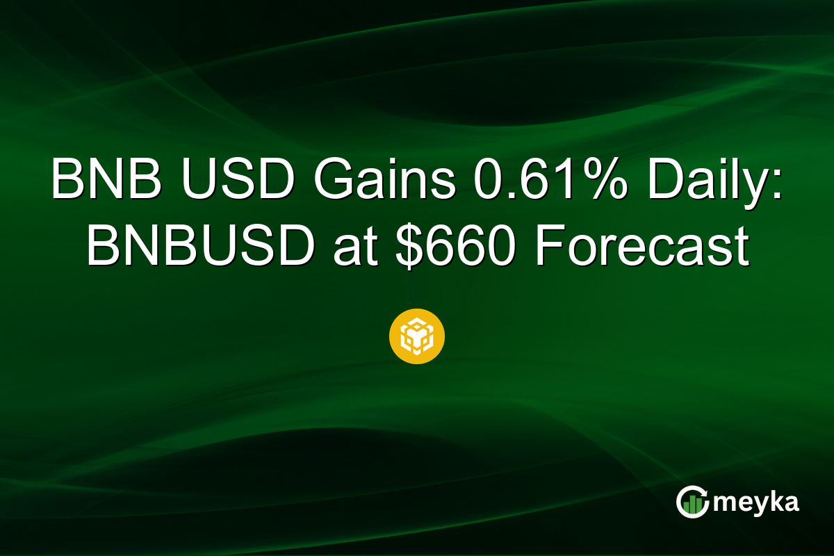 BNB USD Gains 0.61% Daily: BNBUSD at $660 Forecast