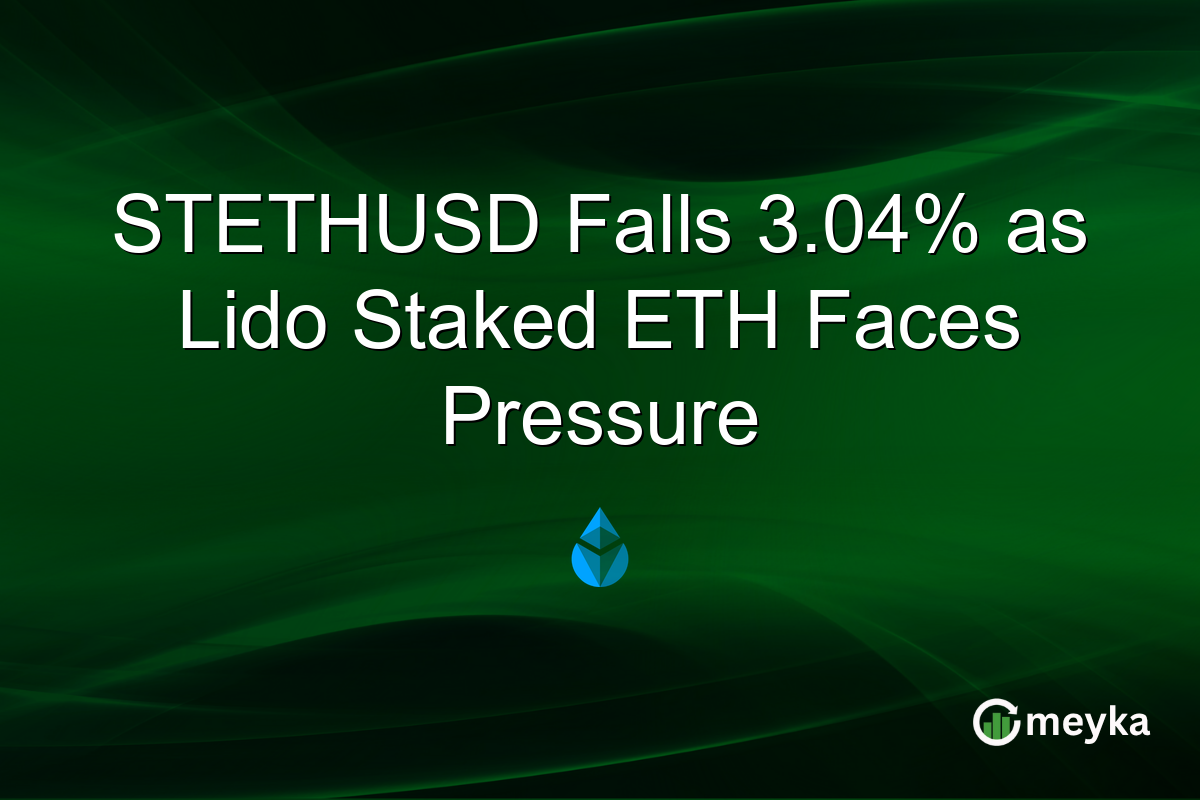 STETHUSD Falls 3.04% as Lido Staked ETH Faces Pressure
