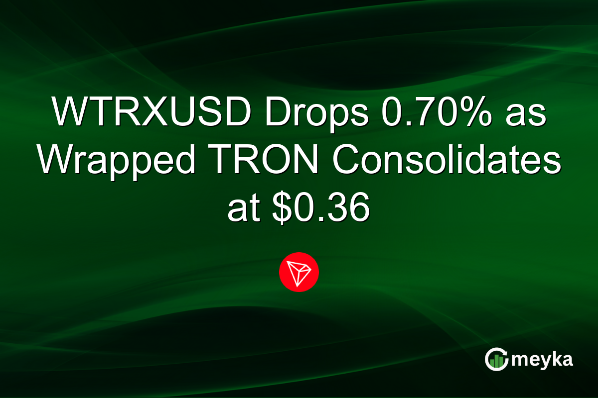 WTRXUSD Drops 0.70% as Wrapped TRON Consolidates at $0.36