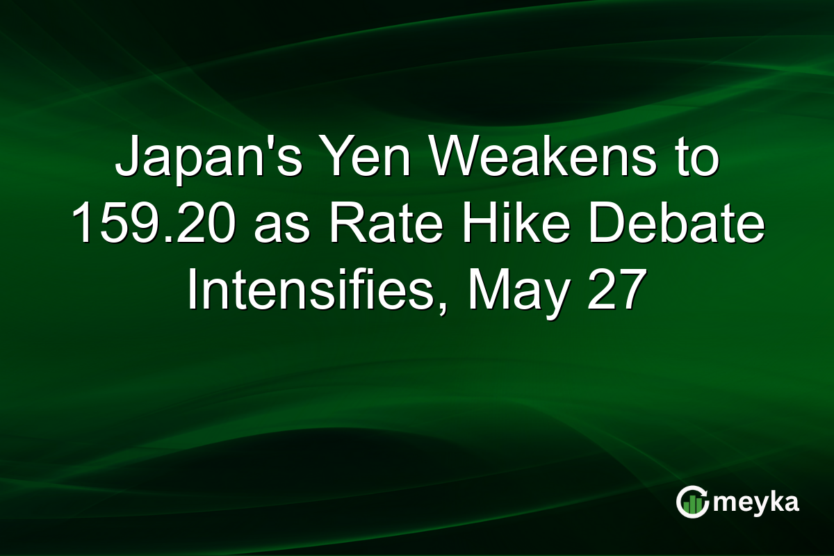 Japan’s Yen Weakens to 159.20 as Rate Hike Debate Intensifies, May 27