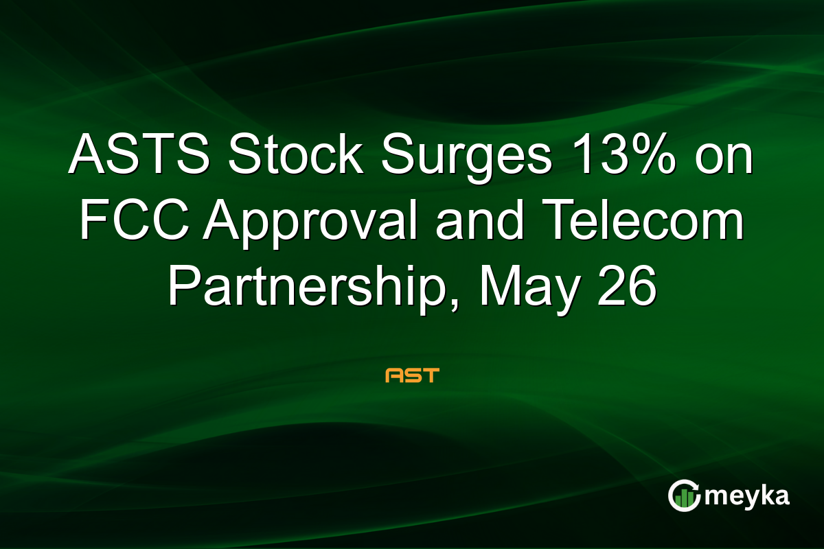 ASTS Stock Surges 13% on FCC Approval and Telecom Partnership, May 26