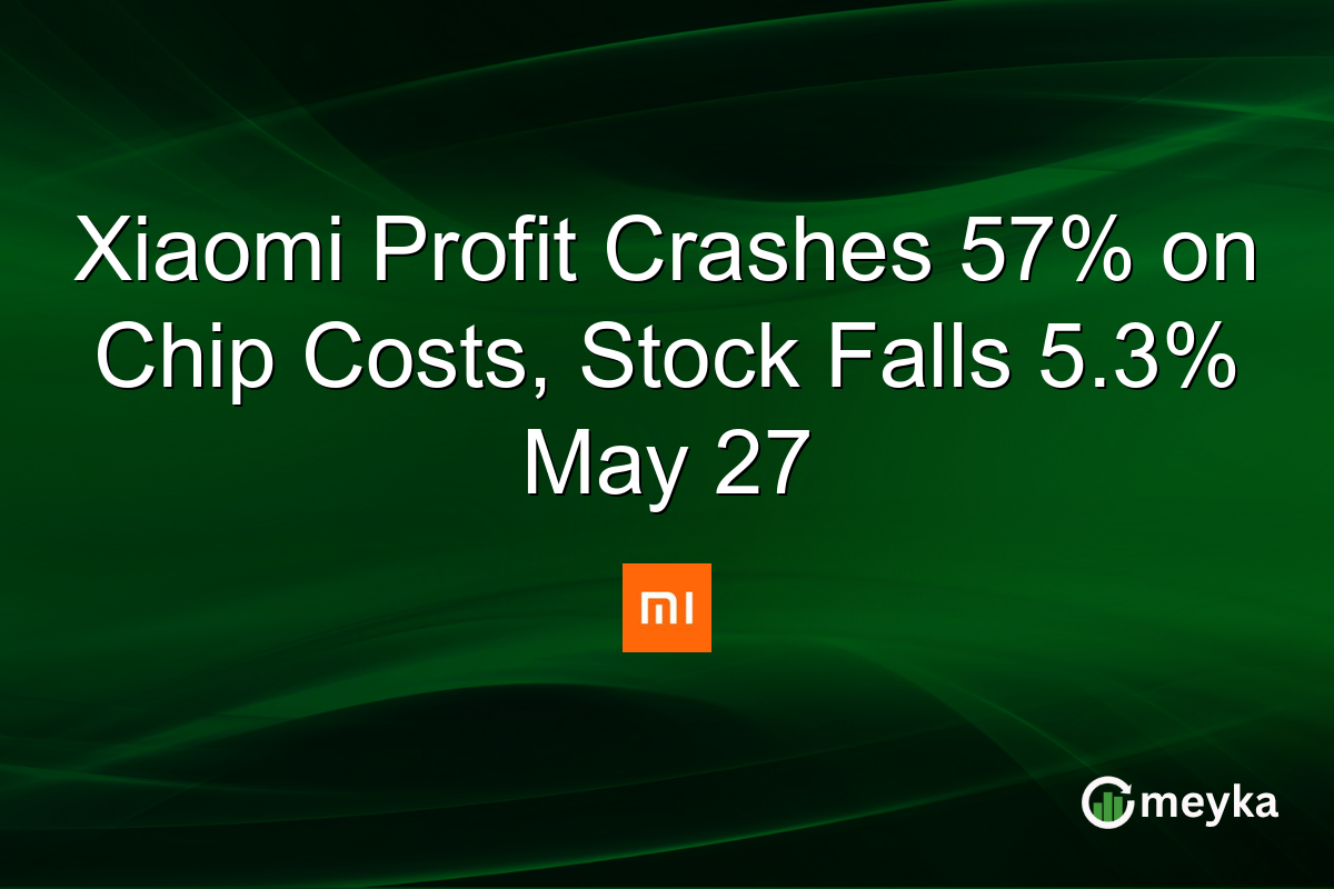 Xiaomi Profit Crashes 57% on Chip Costs, Stock Falls 5.3% May 27