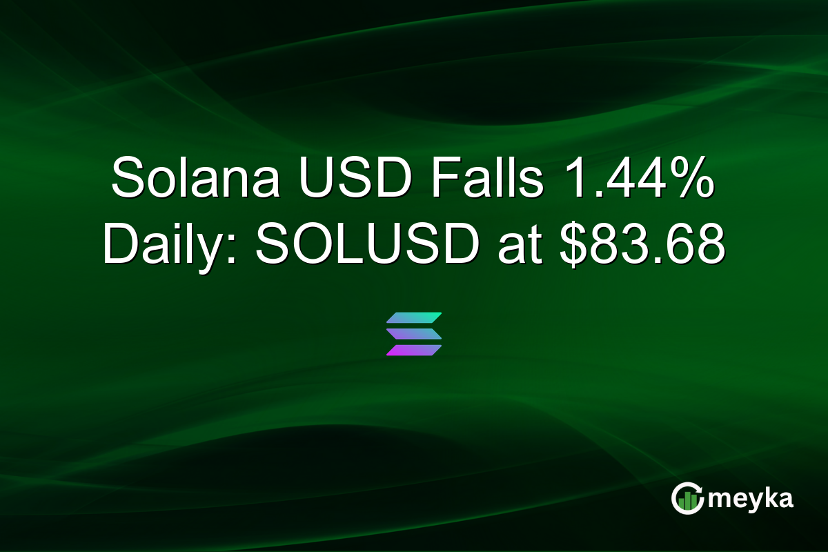 Solana USD Falls 1.44% Daily: SOLUSD at $83.68