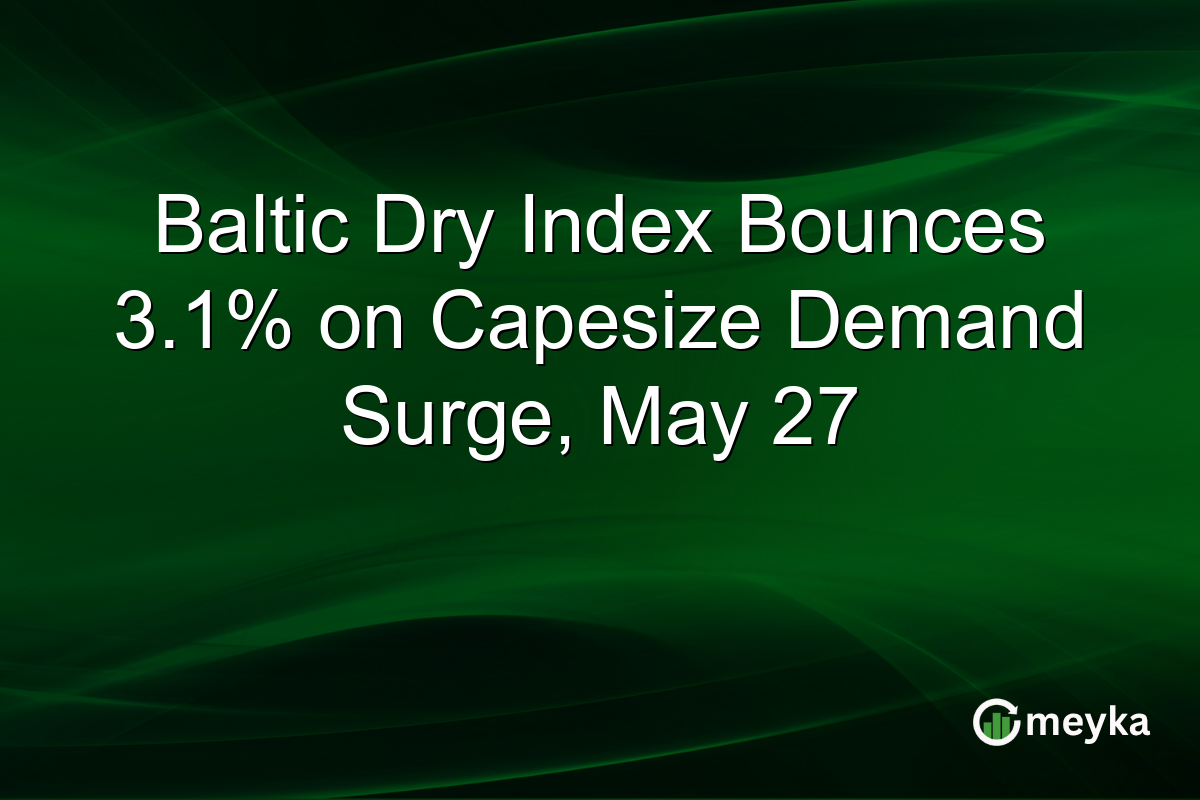 Baltic Dry Index Bounces 3.1% on Capesize Demand Surge, May 27