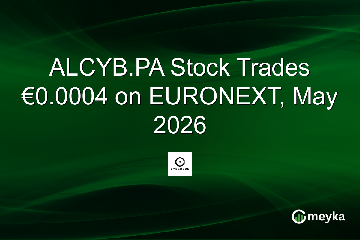 ALCYB.PA Stock Trades €0.0004 on EURONEXT, May 2026