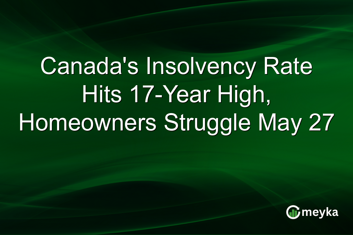 Canada’s Insolvency Rate Hits 17-Year High, Homeowners Struggle May 27