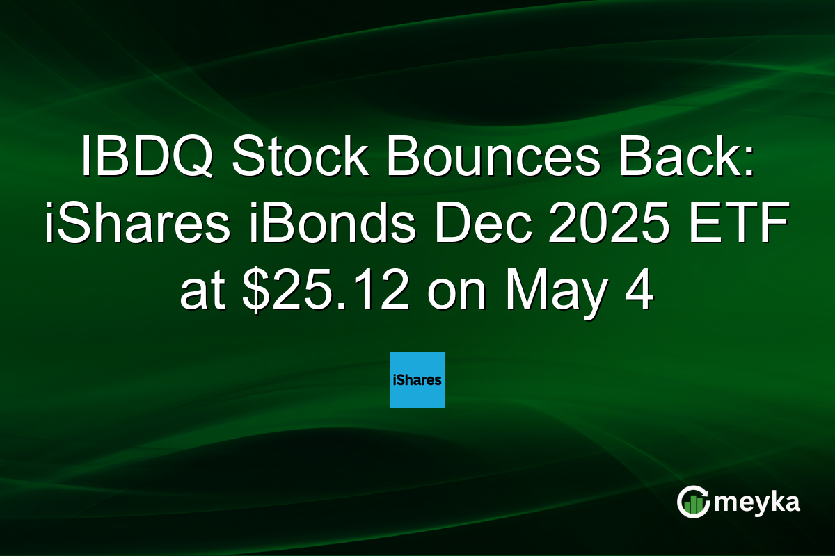 IBDQ Stock Bounces Back: iShares iBonds Dec 2025 ETF at $25.12 on May 4