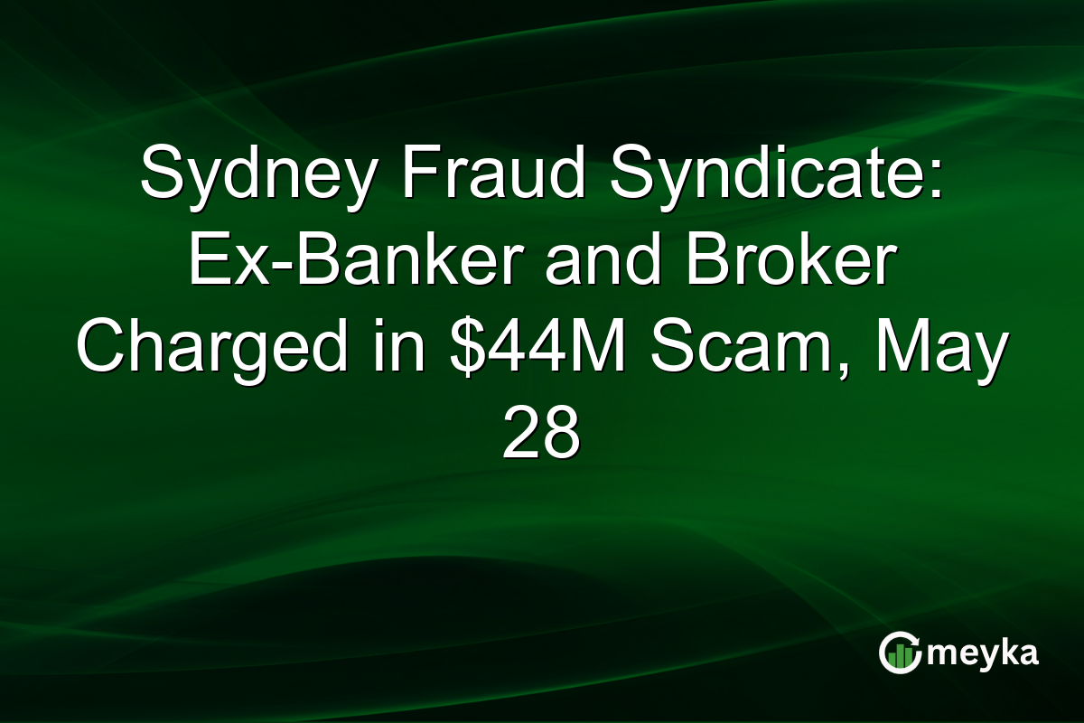 Sydney Fraud Syndicate: Ex-Banker and Broker Charged in $44M Scam, May 28