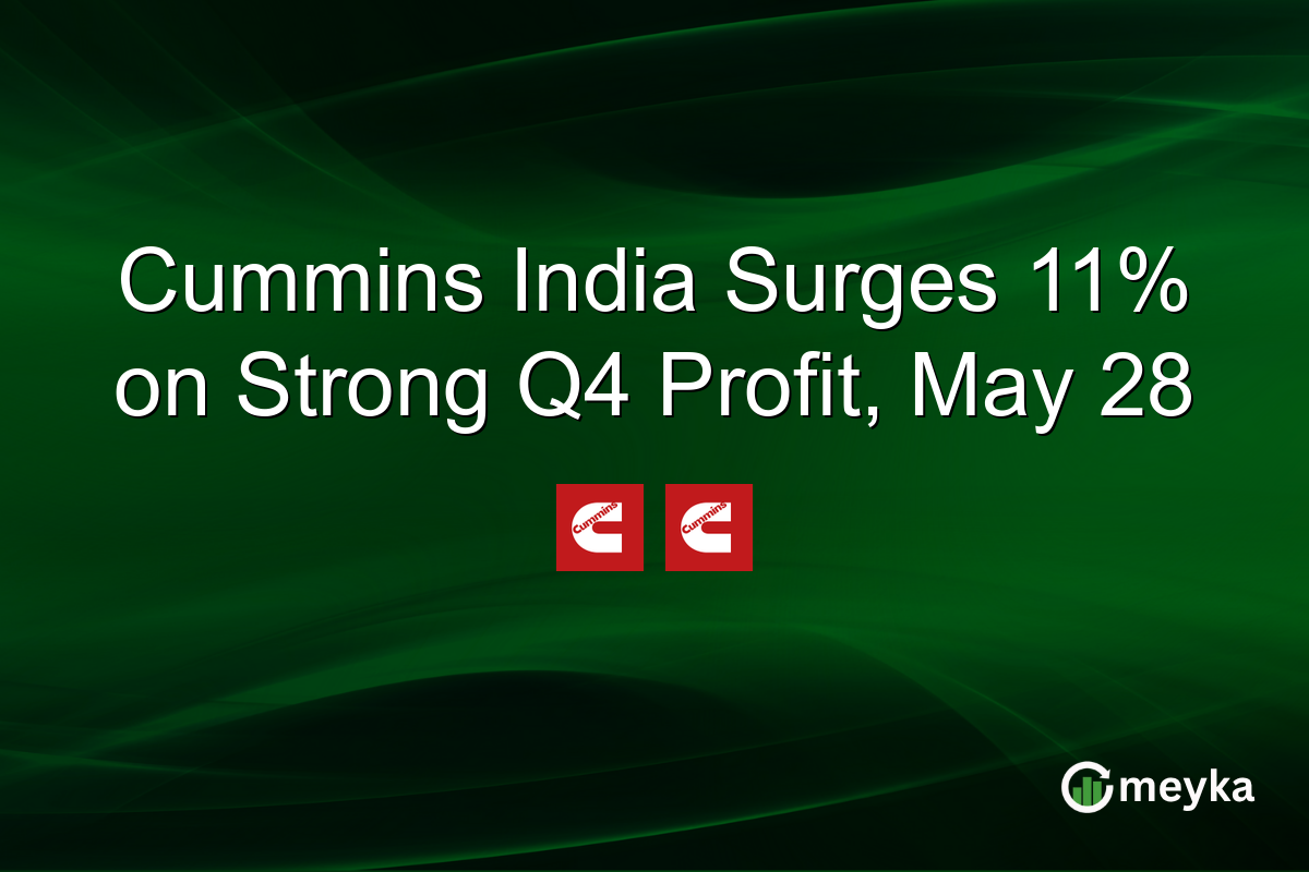 Cummins India Surges 11% on Strong Q4 Profit, May 28