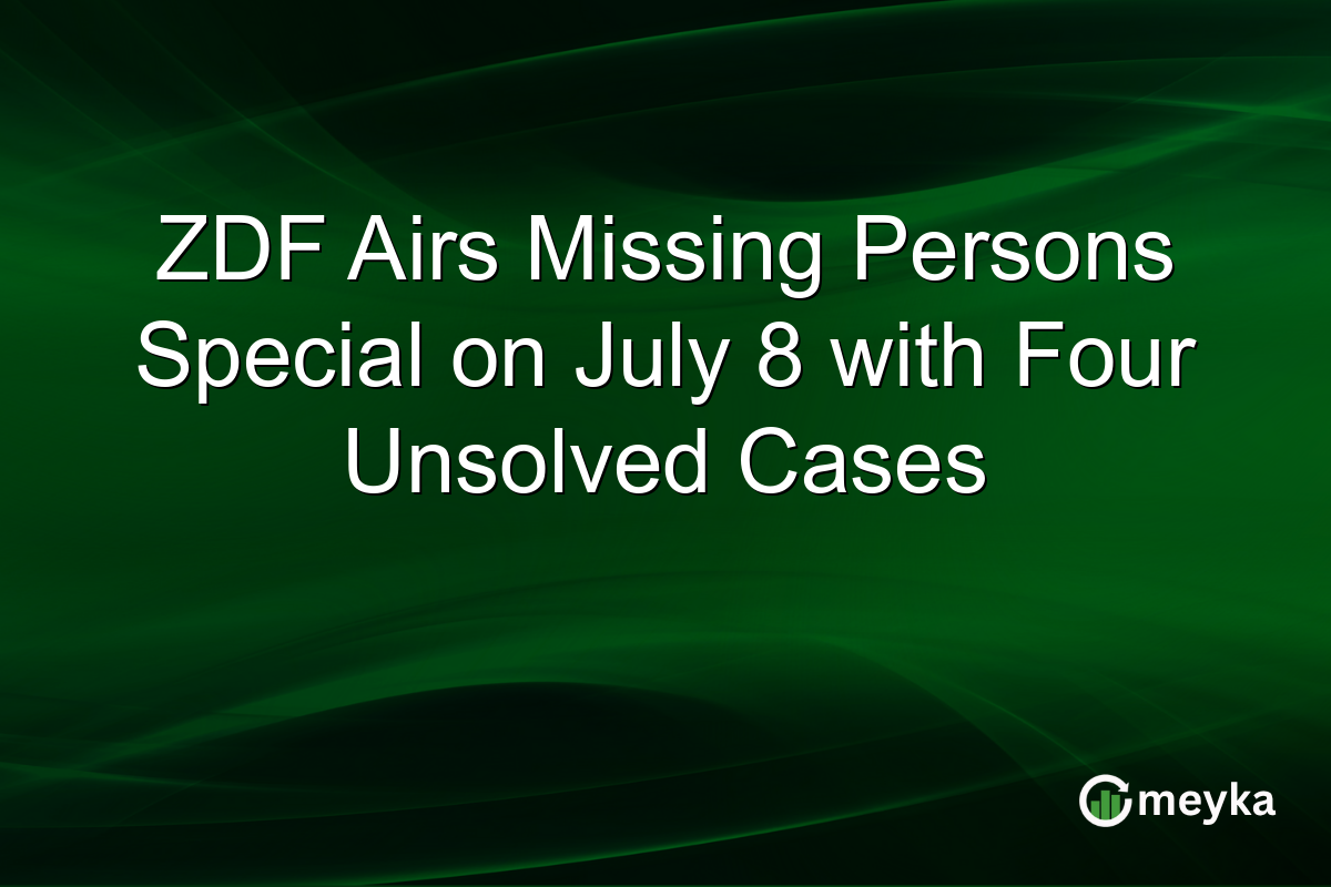 ZDF Airs Missing Persons Special on July 8 with Four Unsolved Cases