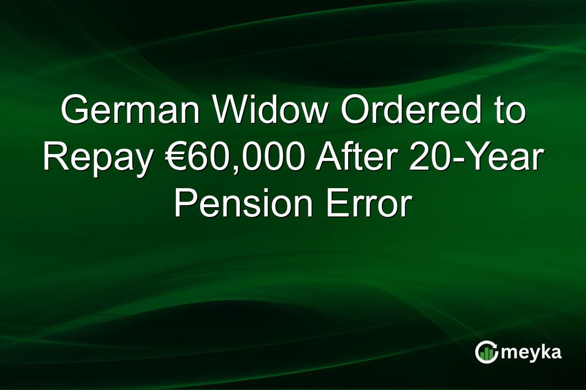 German Widow Ordered to Repay €60,000 After 20-Year Pension Error